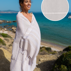 AMARA Hammam Beach Towel, Peshtemal, Made of Cotton - Beige