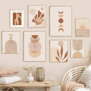 Poster Boho Sonne Lines & Geometrische Shapes as Decor Print without Frame