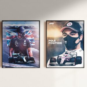 Poster Formel 1 Rennfahrer Rennwagen Decor Print without Frame