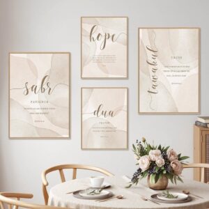Poster Geduld Hoffnung Dankbarkeit Gebet Wandbilder Living Room & Bedroom