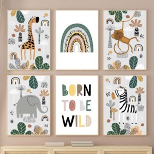Poster Kids Room Tiere Dschungel Wald Name Personalisiert Kids Room Bi