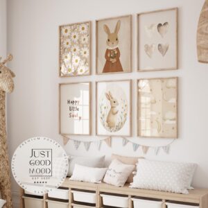 süße Hasen Poster Kids Room - Geschenkidee for Kids - Babyzimmer Decor - Mo