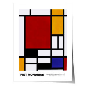 Poster Piet Mondrian - Composition with Red, Yellow and Blue - De Stijl, Neoplas